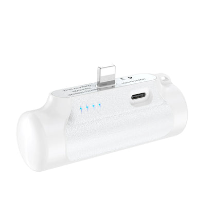 Tail plug charging mini compact portable pocket capsule charging 5000mAh emergency mobile power supply for mobile phones